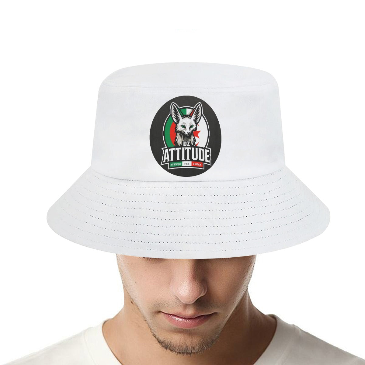 Bob DZ ATTITUDE – Logo noir fennec sans ballon | Authentique • Fier • Unique